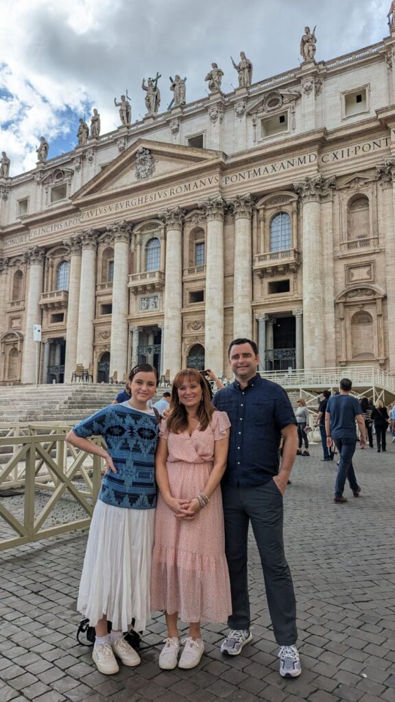 Anna, Jennifer, and Casey enjoying the Vatican City.